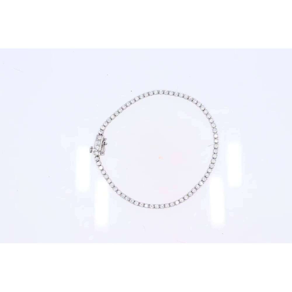 Affordable Charm 1.00Ct Round Diopside Tennis Bracelet Sterling Sier