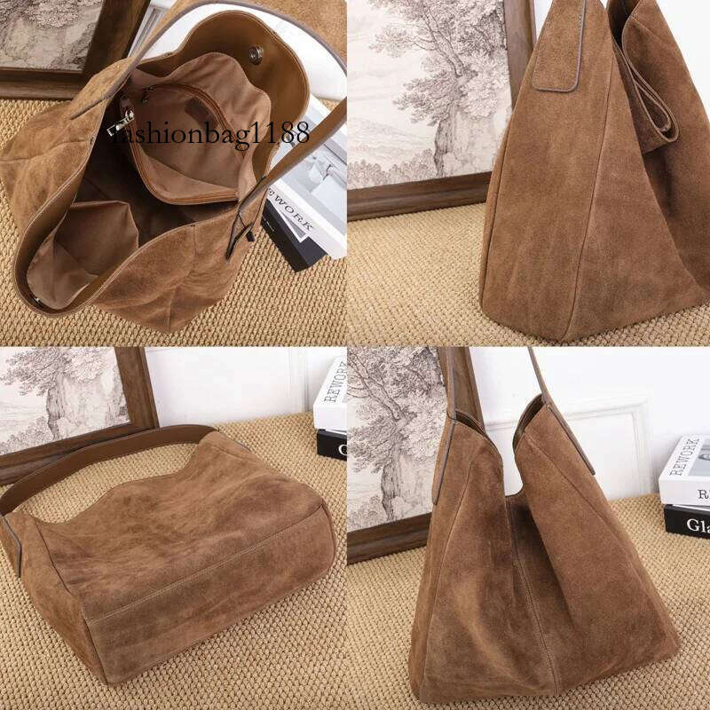Soft Suede Cow Leather Women's Shoulder Crossbody Bags Designer Brand Ladies High Quality Large Tote Bag Autumn Winter