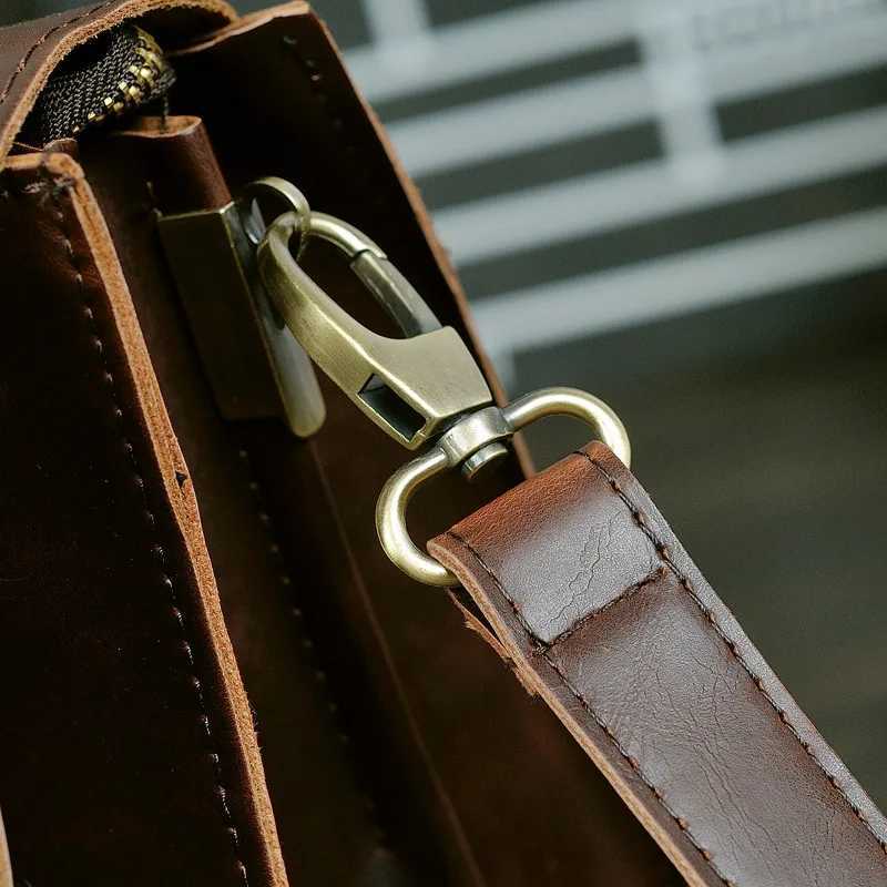 Business office Briefcase mens Handbag Brand Leather Tote male Solid Computer Laptop bag Vintage man Messenger Bag Leisure 2021 W251022