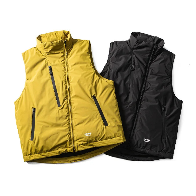 Stand Collar Workwear Down Vest for Men Women 90 White Duck Down Sleeveless Jackets Couples Winter Waistcoats VT344 251016