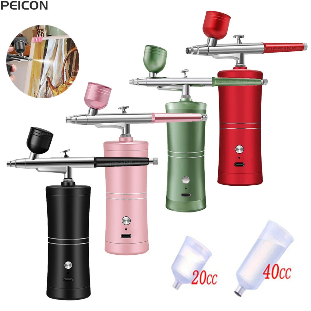Airbrush with Compressor Portable Airbrush Painting Wireless Air Brush Paint Spray Mini Spray Gun Airbrush Kit with Compressor 251015