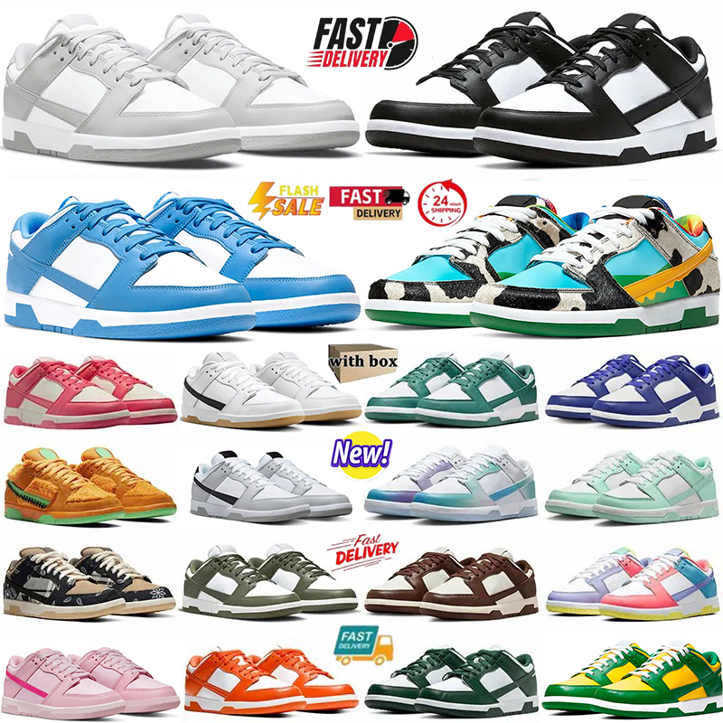 Designer Running Shoes Men Women duncs low Sneakers White Black Grey Fog Olive Brown Univeity Red UNC Coast Outdoor Mens pandasneakers Trainers Shoes outdoors