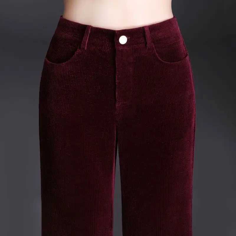 Highend Womens Micropull Pants High Waist and Thin Spring and Autumn 2025 New Corduroy Casual Loose Versatile Trend TrousersT251022