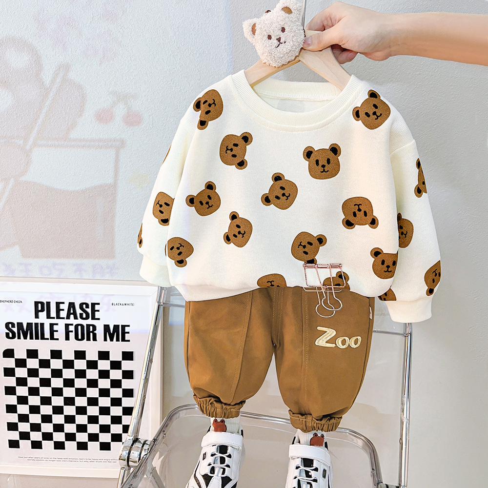 Free Shipping Fashion Kids 2-Piece Outfit, Cute and Trendy Autumn Clothes Set for Baby Toddler, Unisex Boys Girls Fall Collection