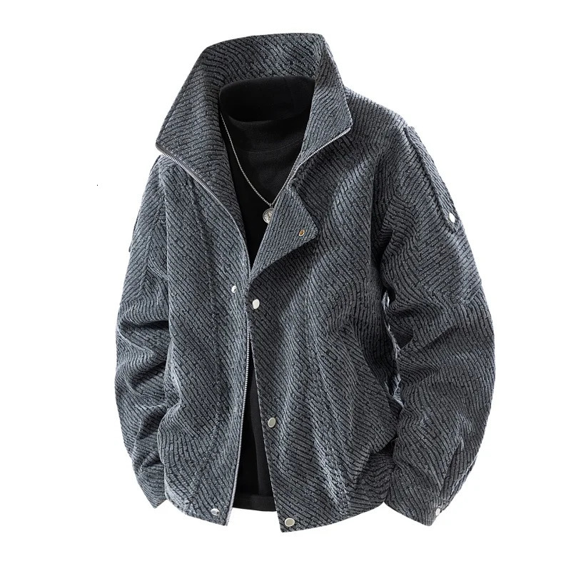 Autumn and Winter Vintage Woolen Coat for MenThickenedStand Collar LapelYouth Trendy FashionVersatileHighquality Jacket 251017