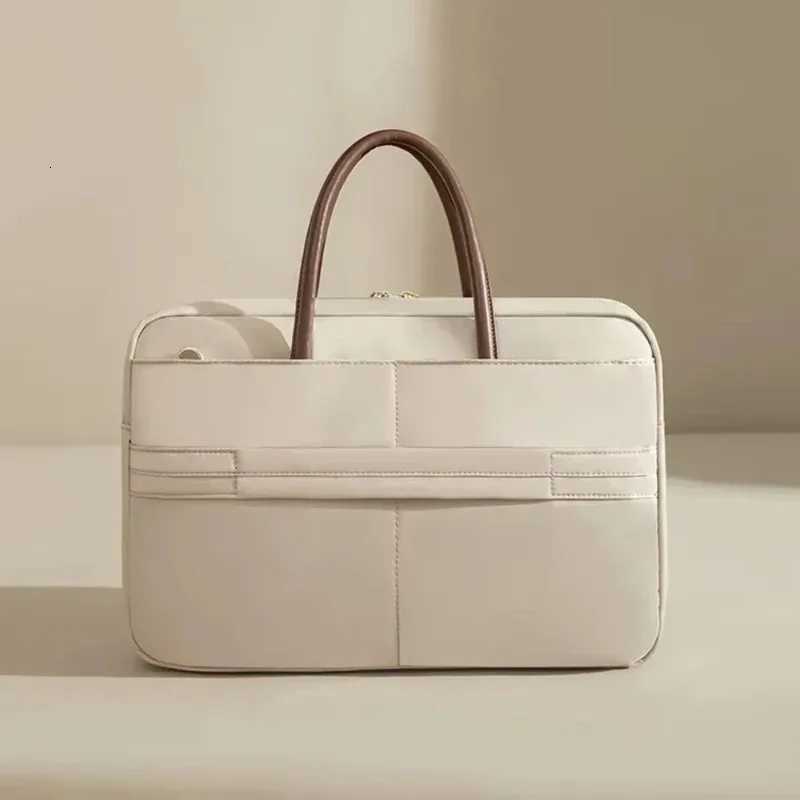 1416 inch laptop bag for women 2024 new casual and fashionable commuting handbag solid color business briefcase W251022