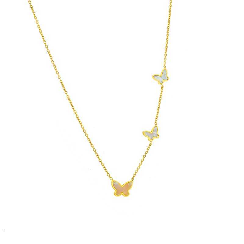 DIEYURO 316L Stainless Steel Butterfly Pendant Necklace For Women Girl New Trend Clavicle Chain Nonfading Jewelry Gifts Collier V251022