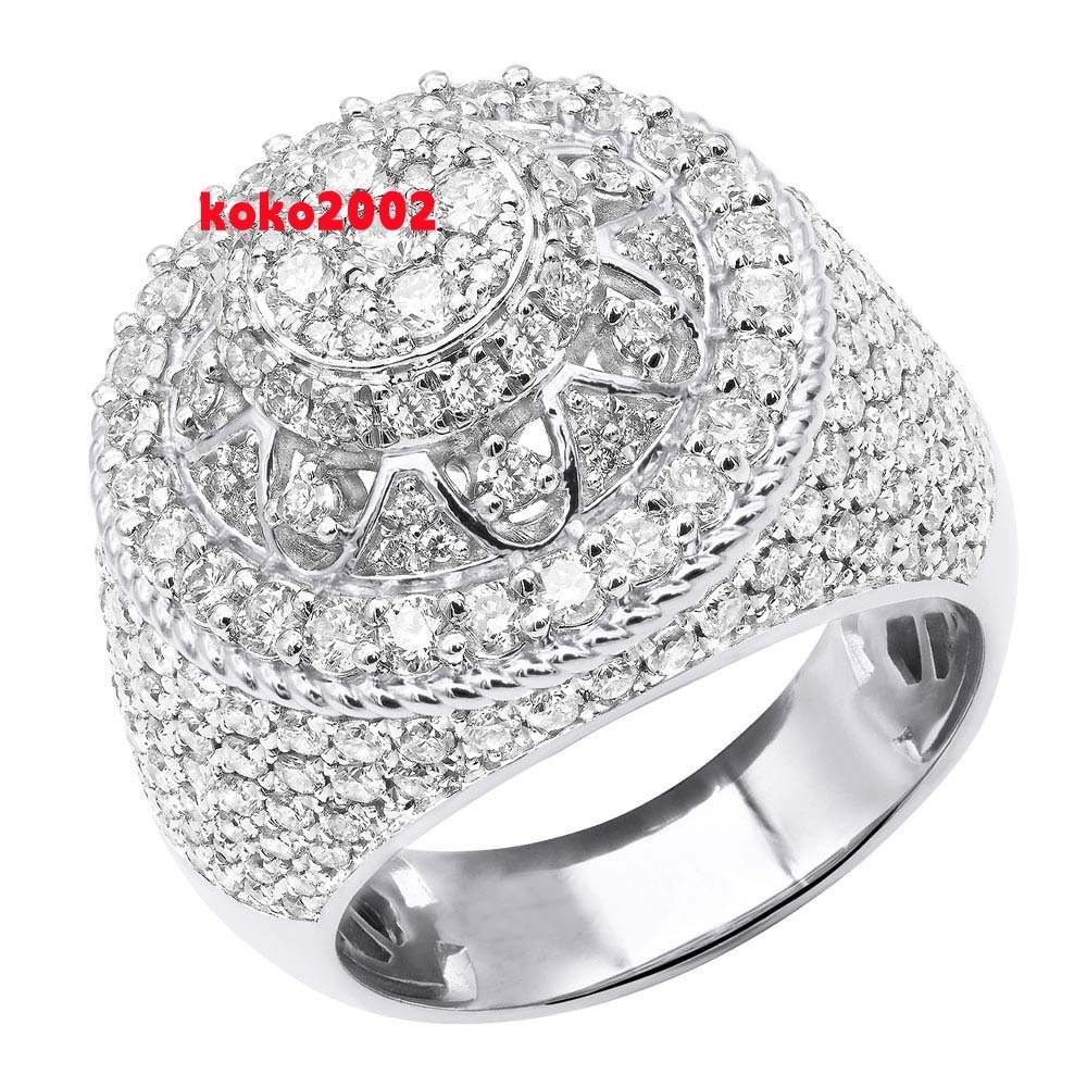 New Hip Hop Style Moissanite VVS Clarity Diamond Studded In 925 Silver Ring Special Design For Mens
