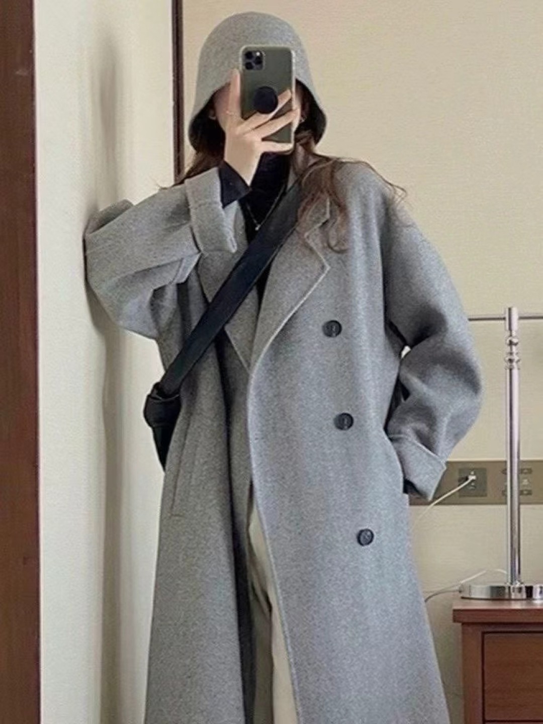 High quality double-sided 100% wool scarf autumn and winter warm shawl clothes girl Christmas Gifts