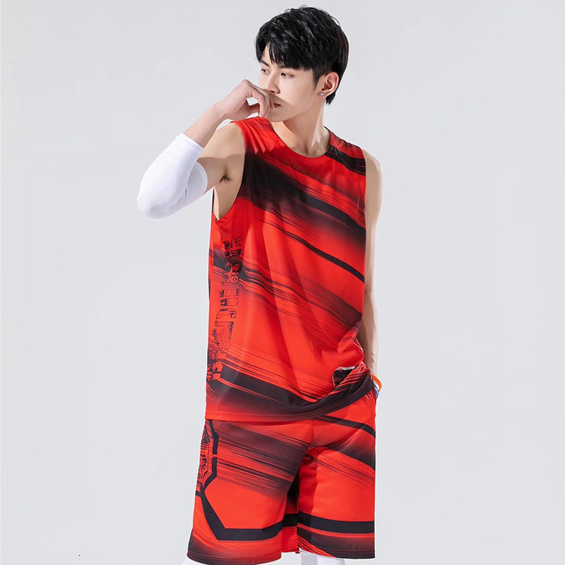 Mens set Sports and leisure Custom Fans Basketball Jerseys game team Short sleeve uniform training Vest and shorts kit 240527