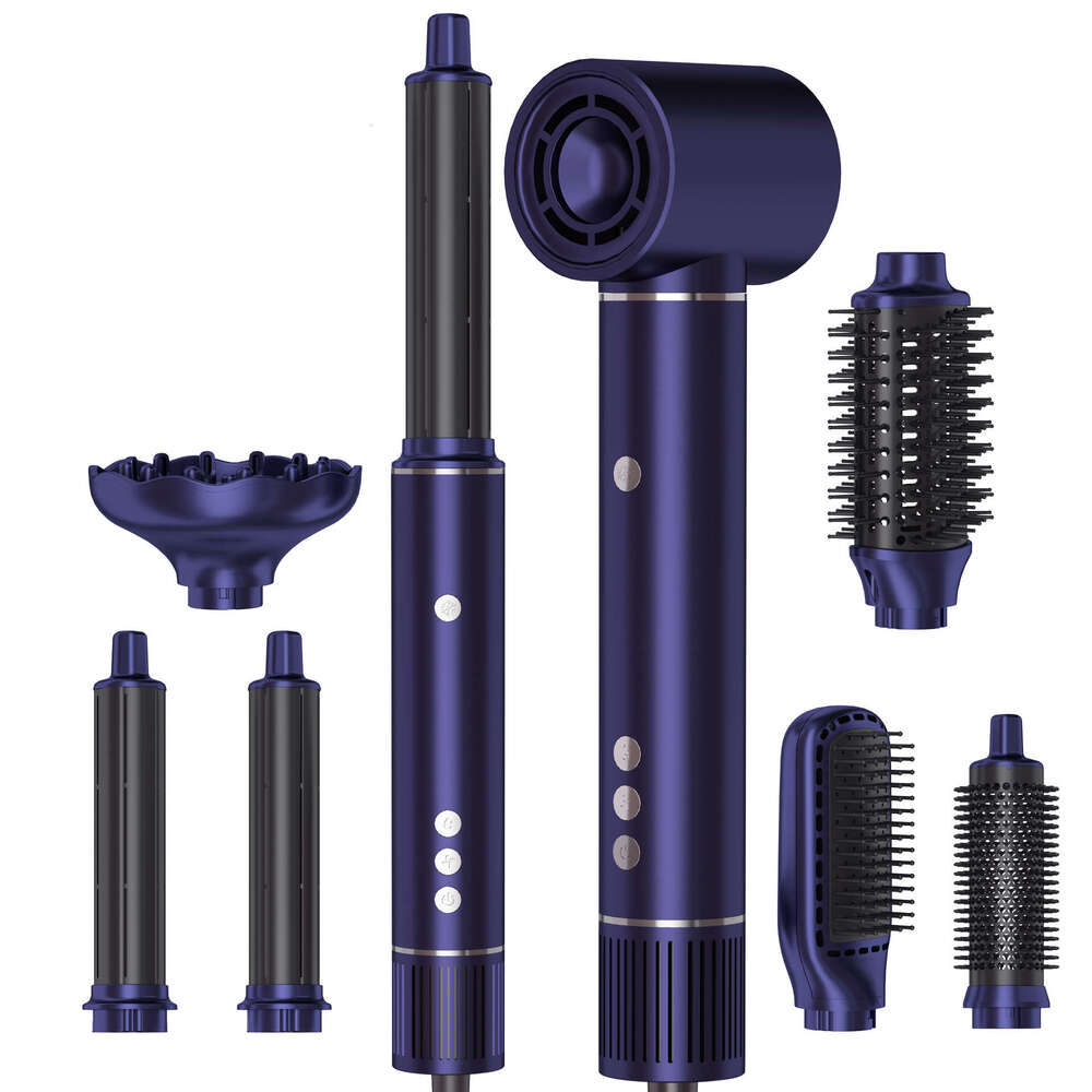 Famous Brand Designer Dual Voltage In High Speed Hot Air Brush Power Brushless Motor Negative Ion Curling Straightening Hair Dryer