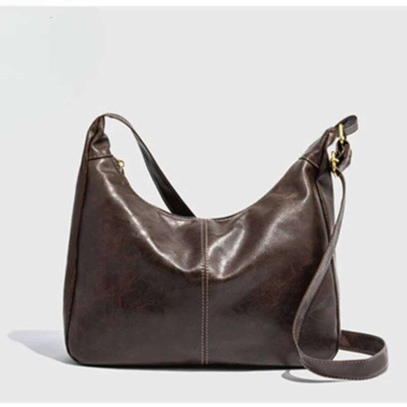 New Women's Fashion Handbags Retro Solid Color PU Leather Shoulder Underarm Bag Casual Women Hobos Messenger Bags Suo251022