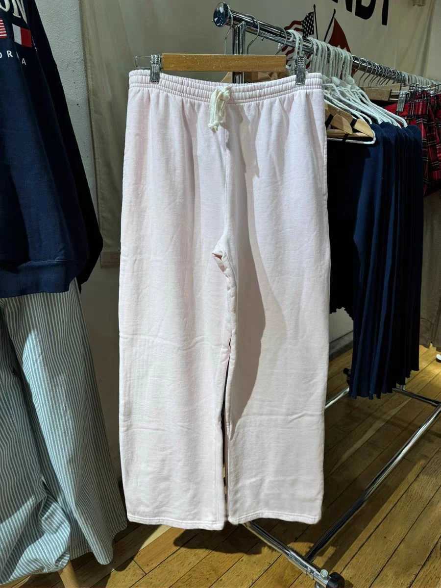 Pink Sweet Drawstring Straight Sweatpants Women Autumn Elastic Waist Cotton Trousers Casual Streetwear Sport Loose Long Pant Y2kT251022