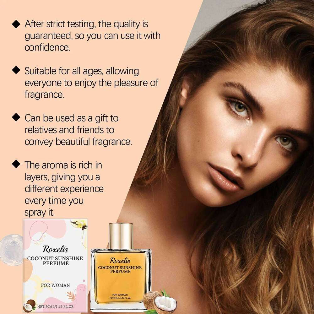 Roxelis Vanilla Coconut Light Lasting Elegant Charming Women Fragrance Convenient Fresh Perfume