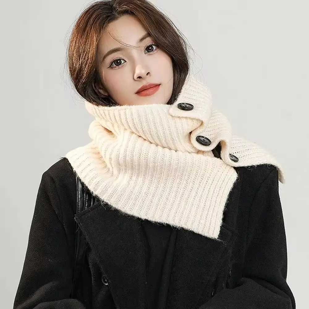 Neck Guard Knitted Turtleneck Scarf Solid Color Detachable Neckerchief Wrap Turtleneck Neck Warmer Girls J251022