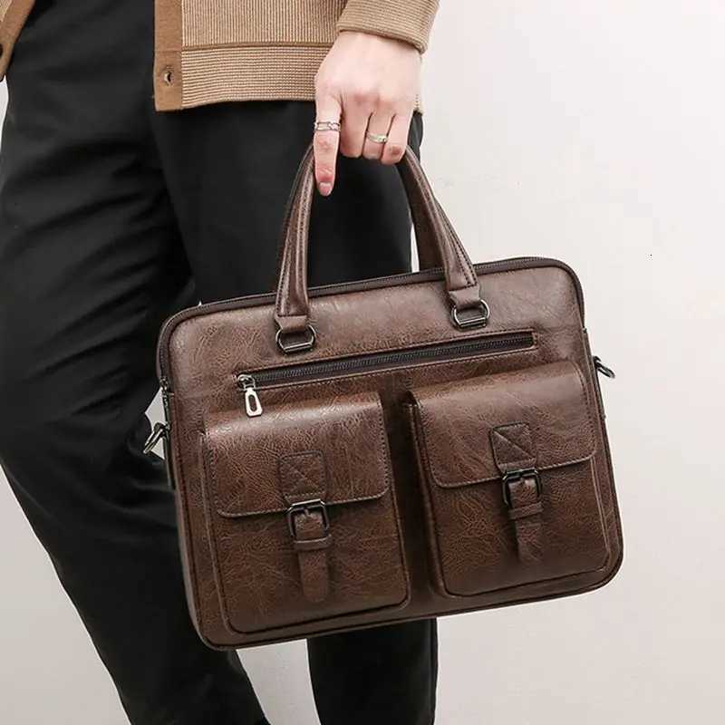 Men Handbags Casual Briefcases Crossbody Bags Business Trip Document Computer Bag Oneshoulder Bigcapacity Foreign Trade Bags W251022