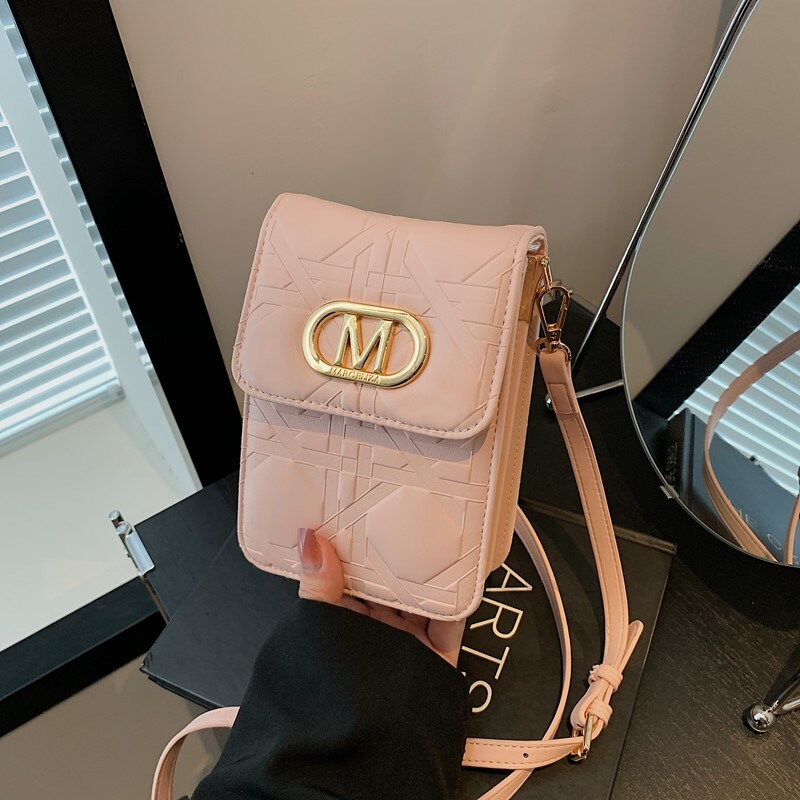 Luxury Brand Designer Bag 2025 Summer New Women's Bag High-End Quilted Luxury Vertical Phone Bag High-Quality Texture Single Shoulder Crossbody B