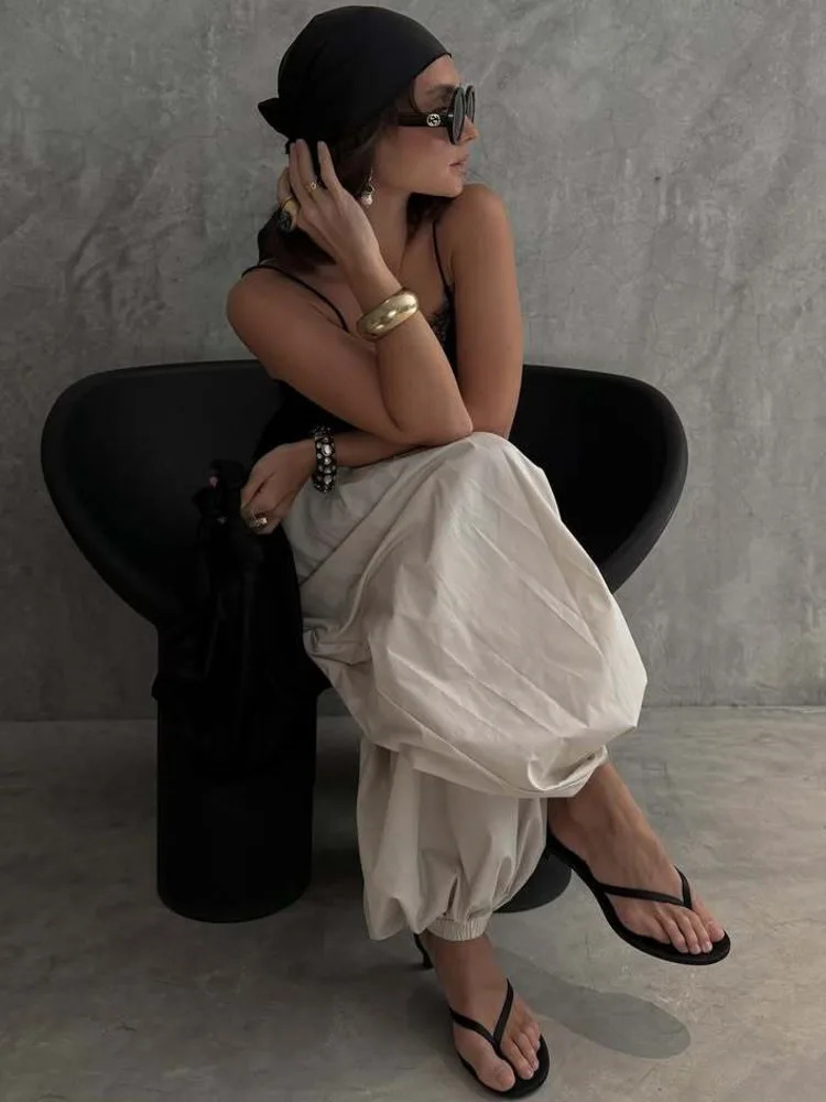 Mozision Casual Loose Jogger Bloomers Pants Women High Waist Trousers Fashion Female Loose Pleated Bloomers Pants Streetwear 251022