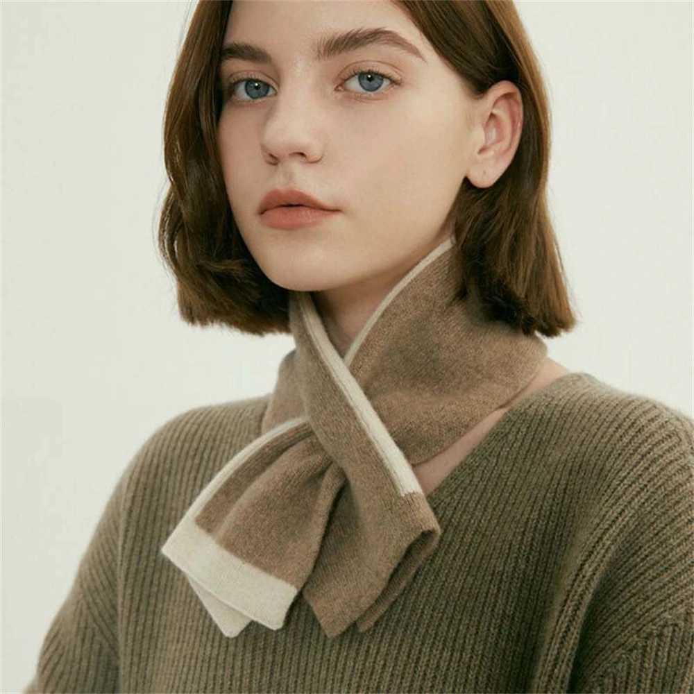 Korean Cross Knitted Scarf Womens Doublesided Neck Wraps Winter Soft Patchwork Scarves Lady Bufandas Muffler Foulard Christmas J251022