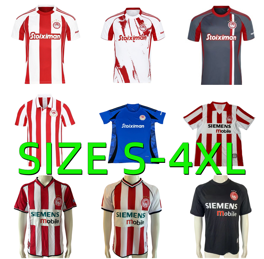 2025 2026 Olympiacos Centenary Piraeus Soccer Jerseys 25 26 Greece Olympiakos UI JO HWANG MASOURAS OLEG KUNDE JAMES BAKAMBU EL ARABI 01 02 03 04 05 Retro football shirt