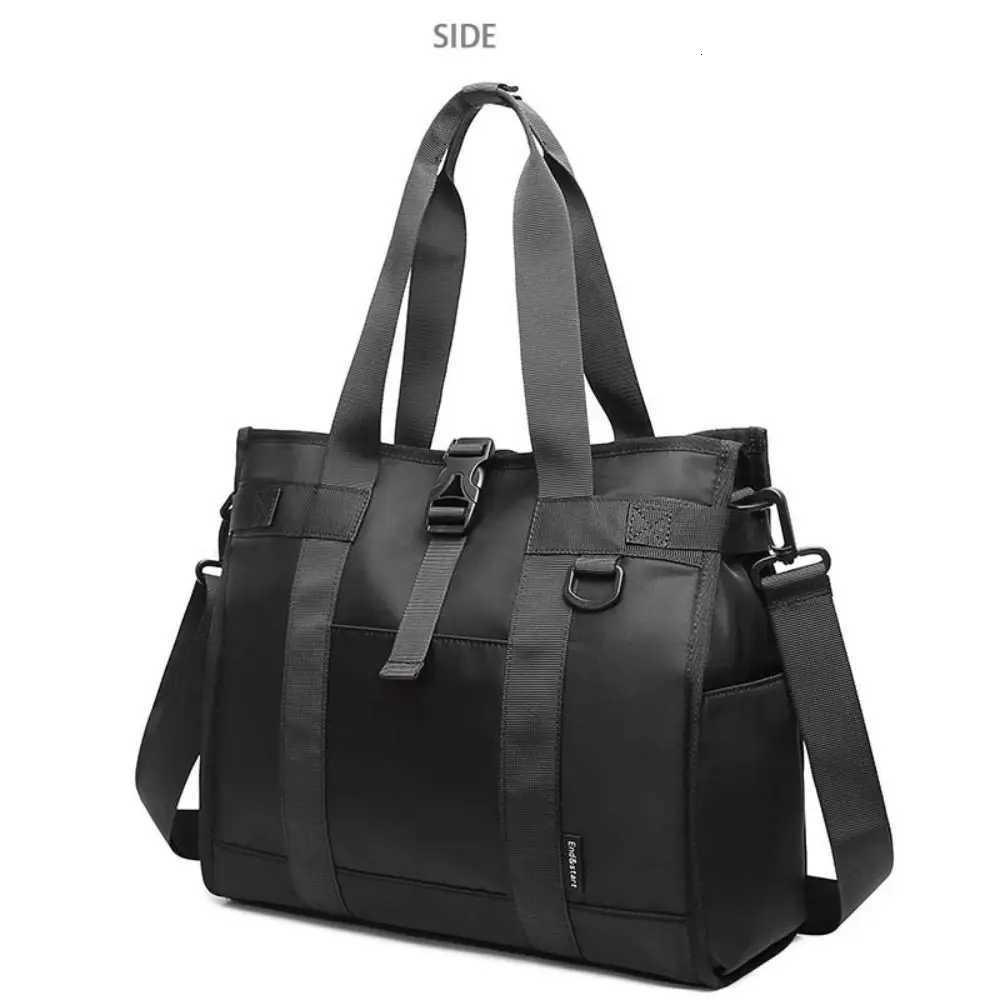 Large Capacity Oxford Briefcase Multifunctional Waterproof Men Handbag Solid Color Portable Oxford Crossbody Bag W251022