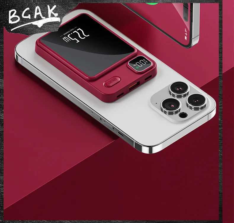 Real Capacity BCAK 20000mah 10000mah 225W Super Fast Magnetization Power Bank Wireless Charging Phone Mobile Power Gift J251114