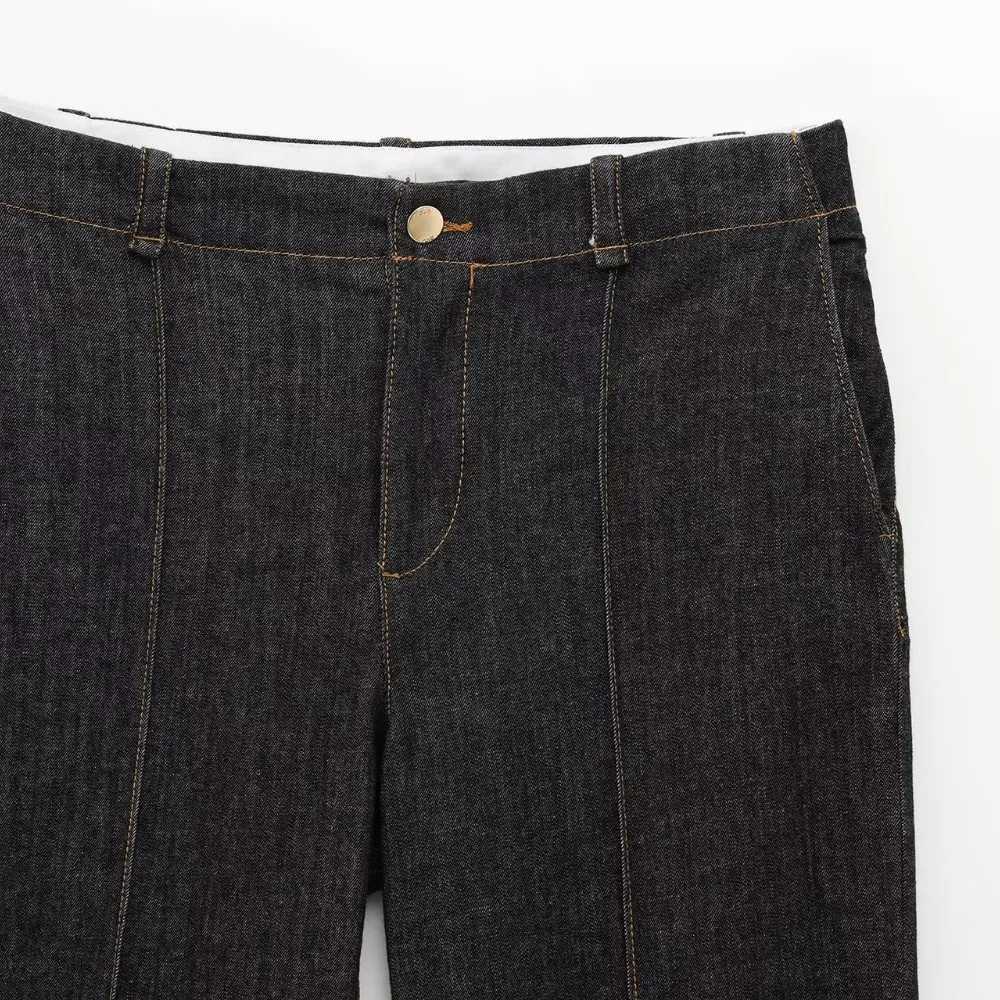 Women Slimfit Denim Jacket Jeans Set Lapel Single Breasted Pocket Coat Highwaist Button Zip Trousers Spring Fall New SuitT251022