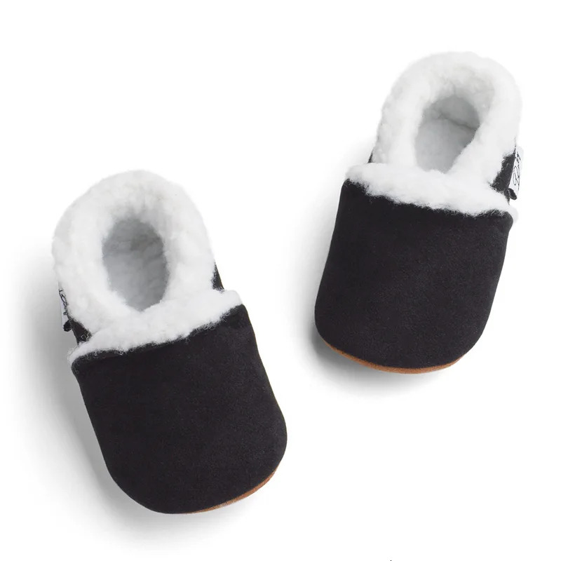 018M Baby First Walkers Fleece Bootie Warm Autumn Boys Girls Soft Slippers Winter Infant Kids Shoes 251022