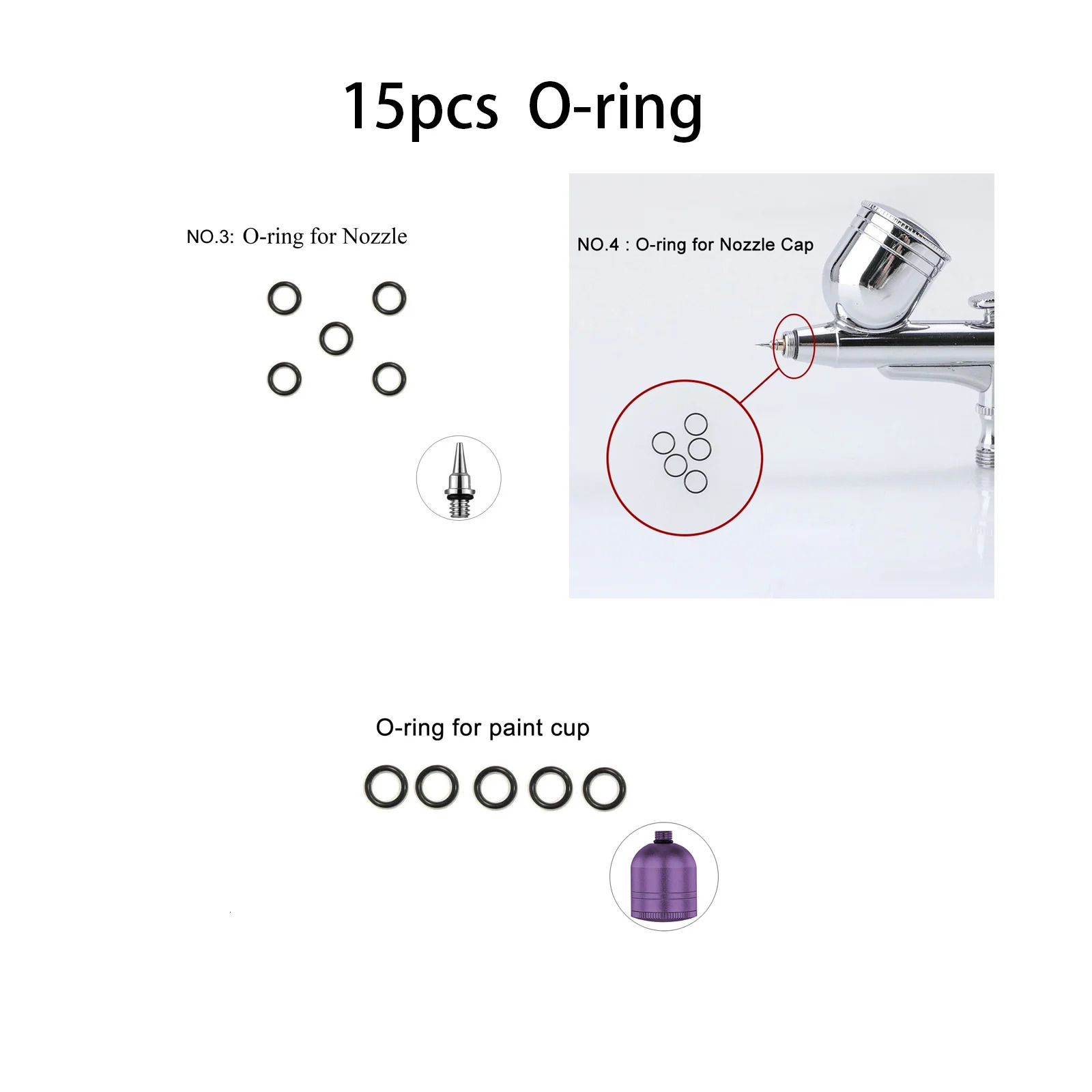 Nasedal Airbrush Kit Upgraded 40 PSI DualAction Airbrush Compressor Kit for Nail Makeup Model Cake Painting 02mm0m05mm 251015