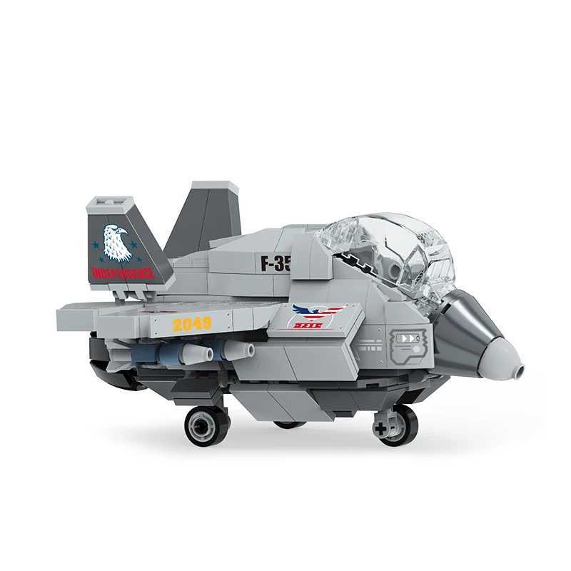 KNEW BUILT Fighter Jet Mini Building Block Toy Set for Kids Boy Adult Beginner Military Plane Airplane Pirate Transporter Brick J251022