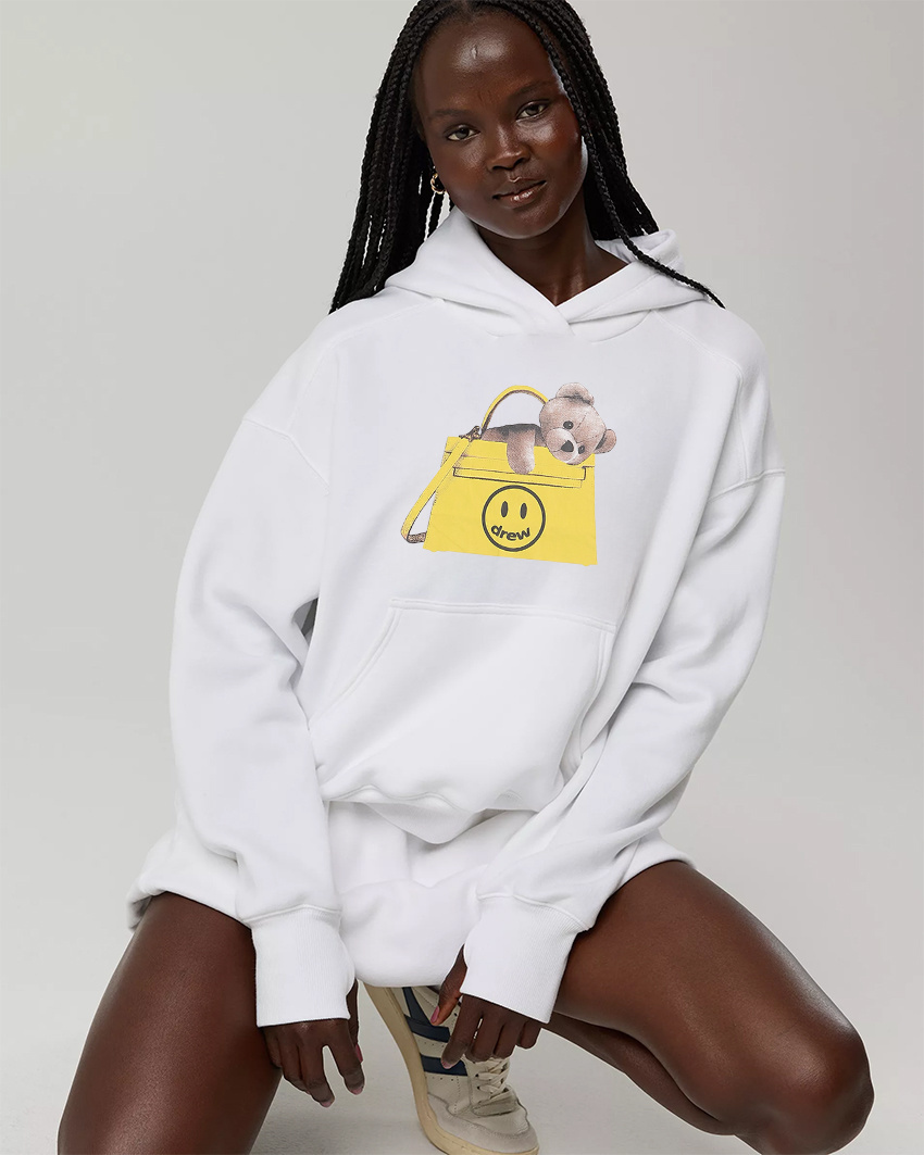 Drew House Smiling Face Bieber Bear Bag Print Hoodies