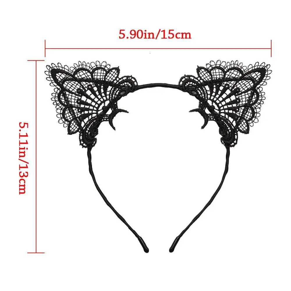 Cute Lace Cat Ears Headband Fancy Dress Hairband Women Girls Cosplay Headwear Masquerade Anime Costume Party Hair Accessories V251022
