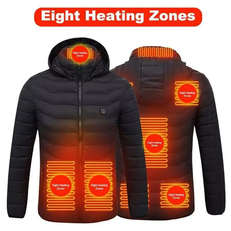 Heated Jacket Coat USB Electric Jacket Cotton Coat Heater Thermal Clothing Third Gear Temperature Adjustment 251021