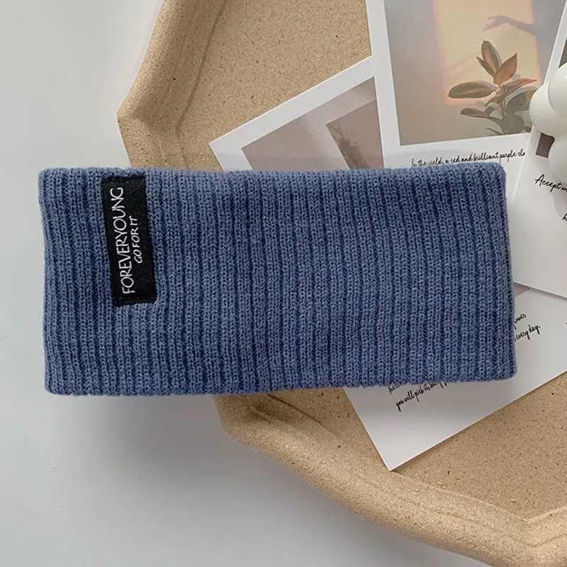 Knitted Elastic Wide Headband Korean INS Sports Hairbands Women Autumn Winter Ear Warmer Solid Color Stretch Turban Head Wrap V251022
