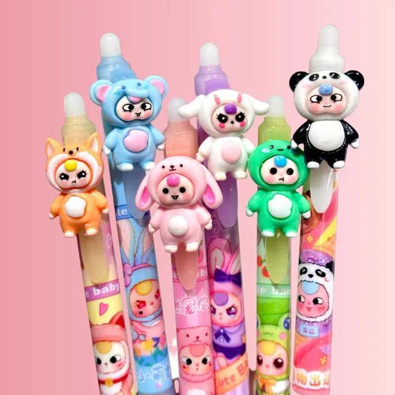 Cute Babay 36PCS Gel Pens 05mm Bue kawaii New Resin veneer Cartoon Office Student Pens Supplies Birthday Gifts J251022