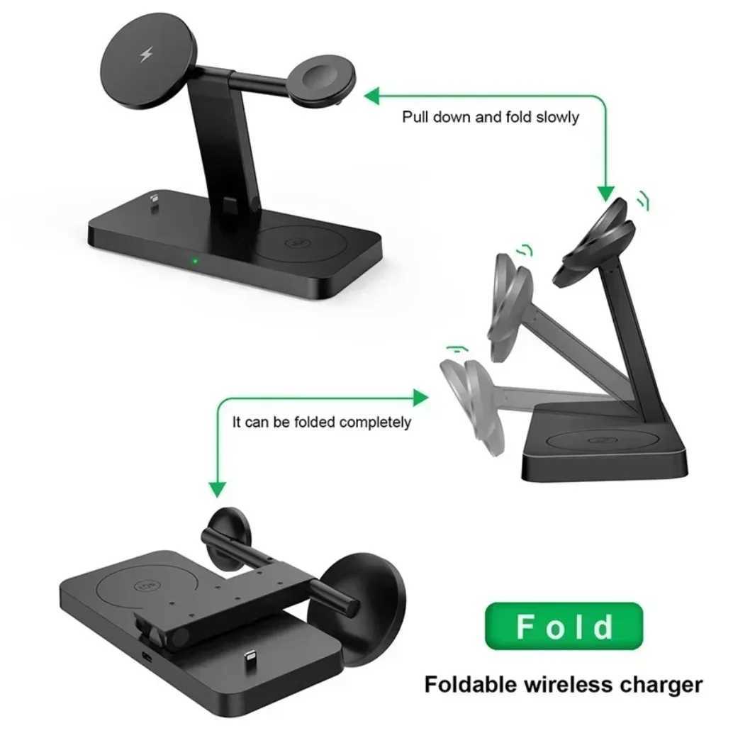 Foldable 100W Magnetic Wireless Charger 4in1 Phone Charge Dock For iPhone 1612 Watch AirPods4 Pro Fast Charging J251114