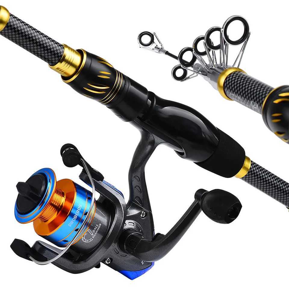 Sea rod set longrange casting fishing reel fishing rod bag combination carbon fiber sea fishing rod sea rod beginner setW251022