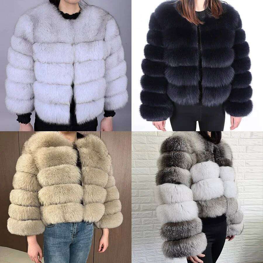 Maomaokong 2025 Natural Real Fox Coat Women Winter Warm Fur Jacket Detachable Long Sleeves Female Vest Furry Coats