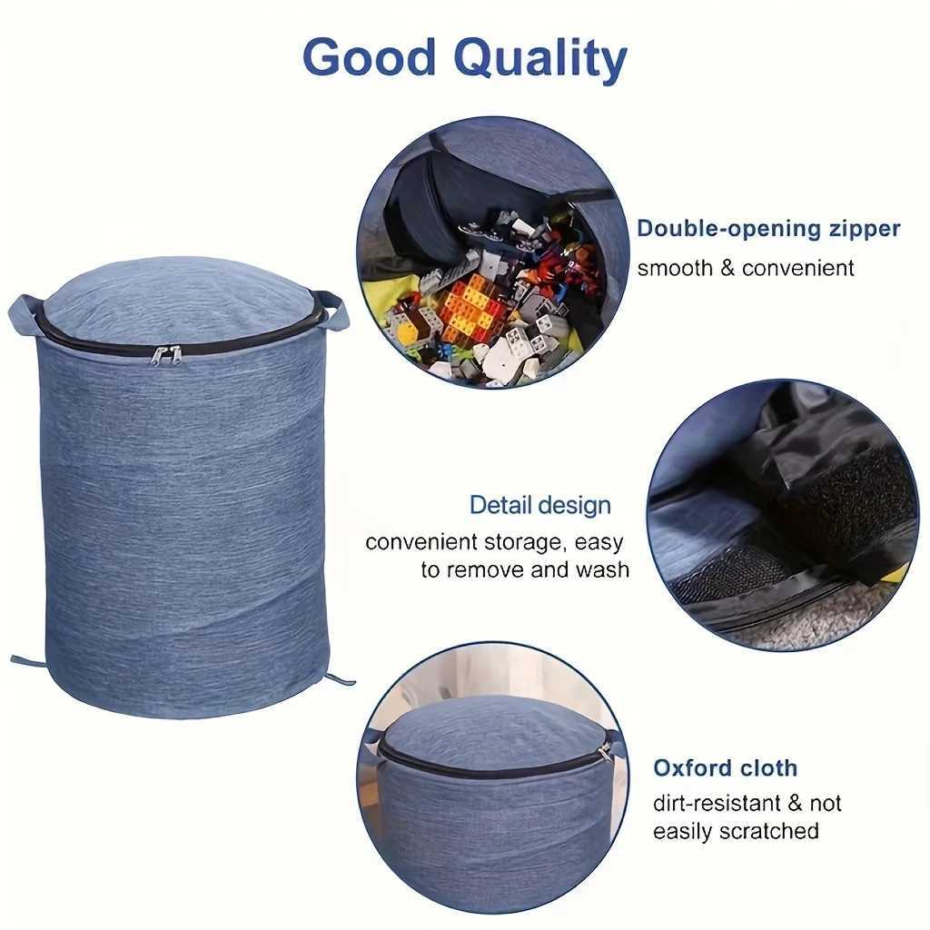 Toy Storage Building Blocks Lego Childrens Doll Storage Bag Large Detachable Quick Storage Game Mat Storage Bucket W251114