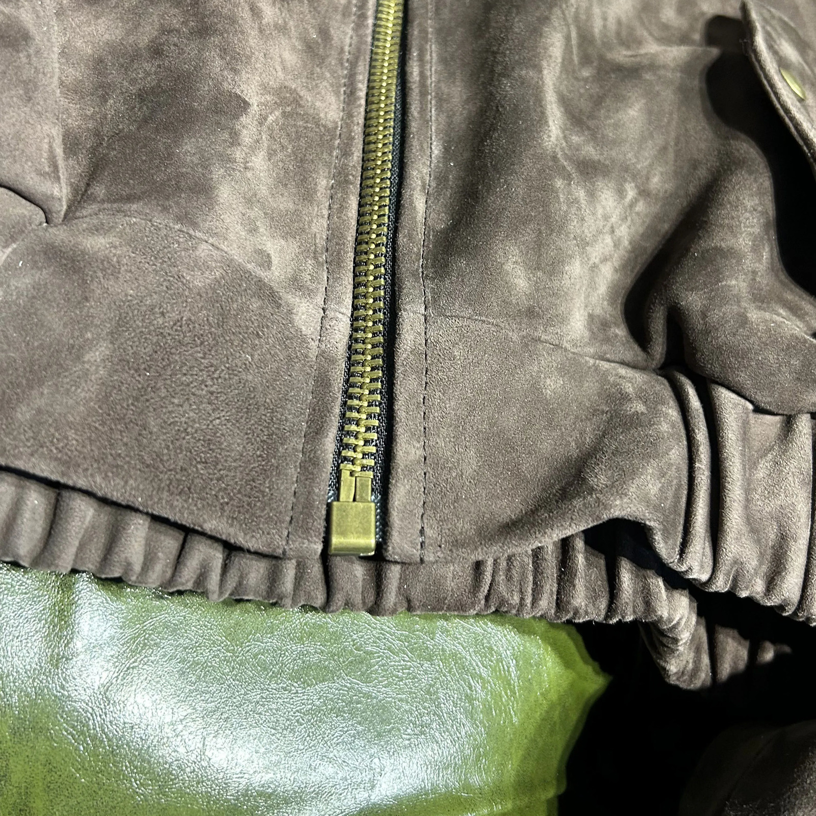 Cropped Suede Brown Women Jacket Dropshoulder Real Leather Jackets Outerwear 251021