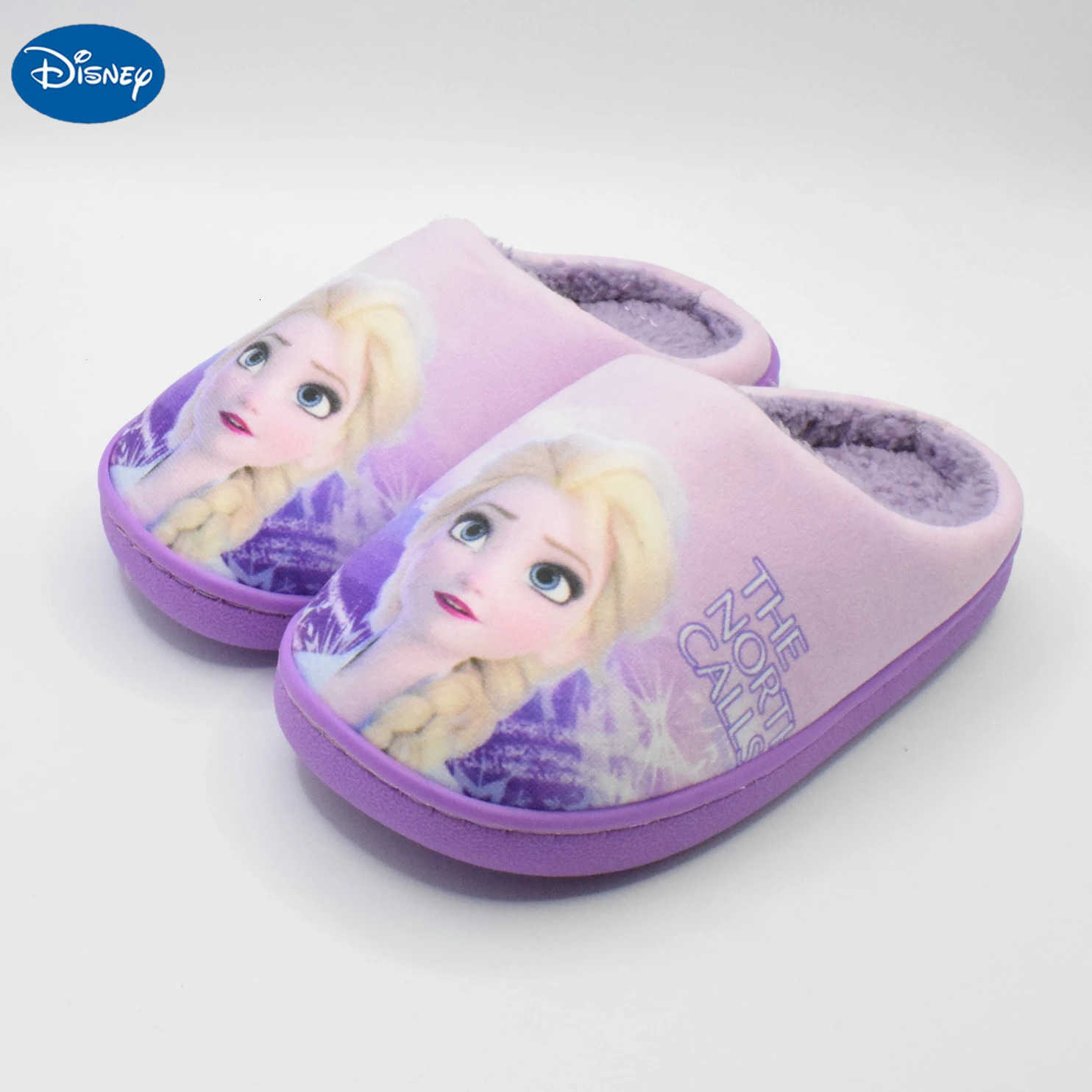 Disney Princess Elsa Winter Childrens Cotton Slippers Girls Parentchild Snow Non Slip Warm Indoor Baby Slippers Size 2439 H251022