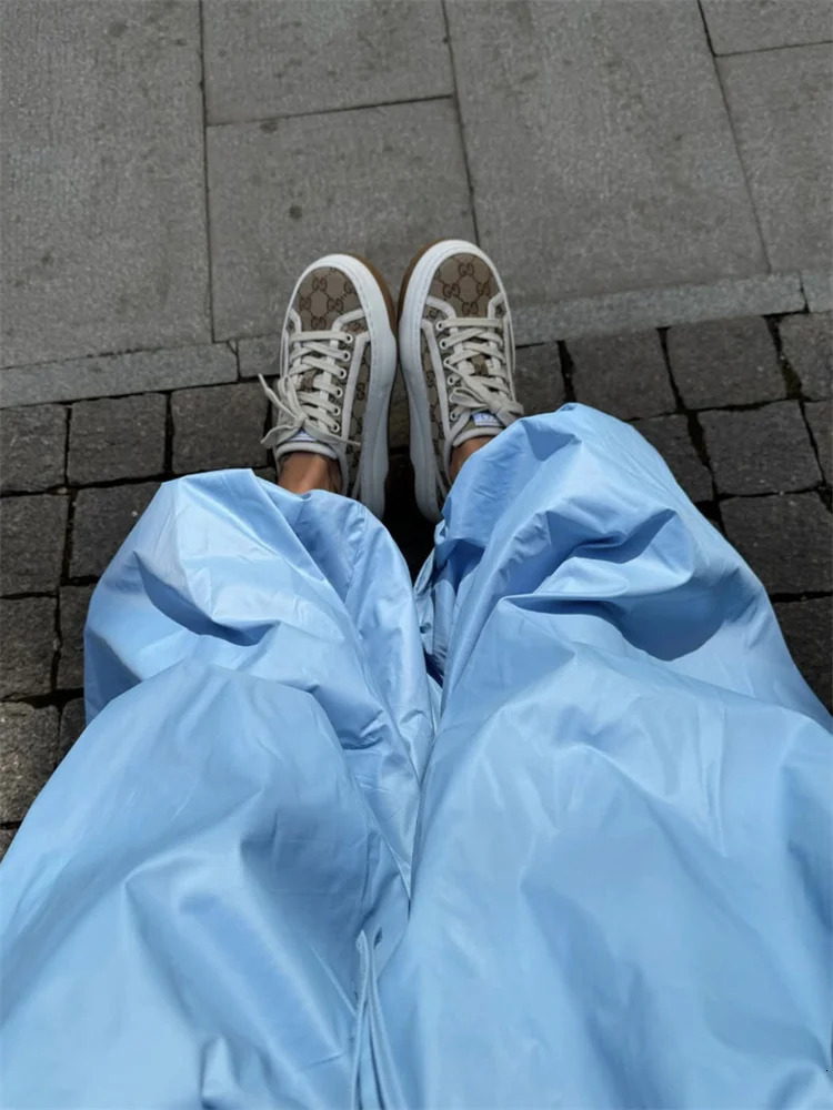 Tossy Summer Fashion Pocket Bloomers Female Trousers Pleated Loose High Waist Patchwork Bandage Streetwear Wide Leg Women Pants 251022