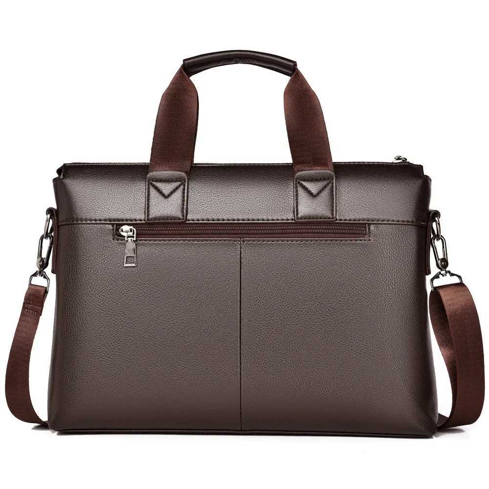 2024 New Brand Men Briefcase Bag High Quality Business PU Leather Shoulder Messenger Bags Office Handbag A4 Document Laptop Bag W251022