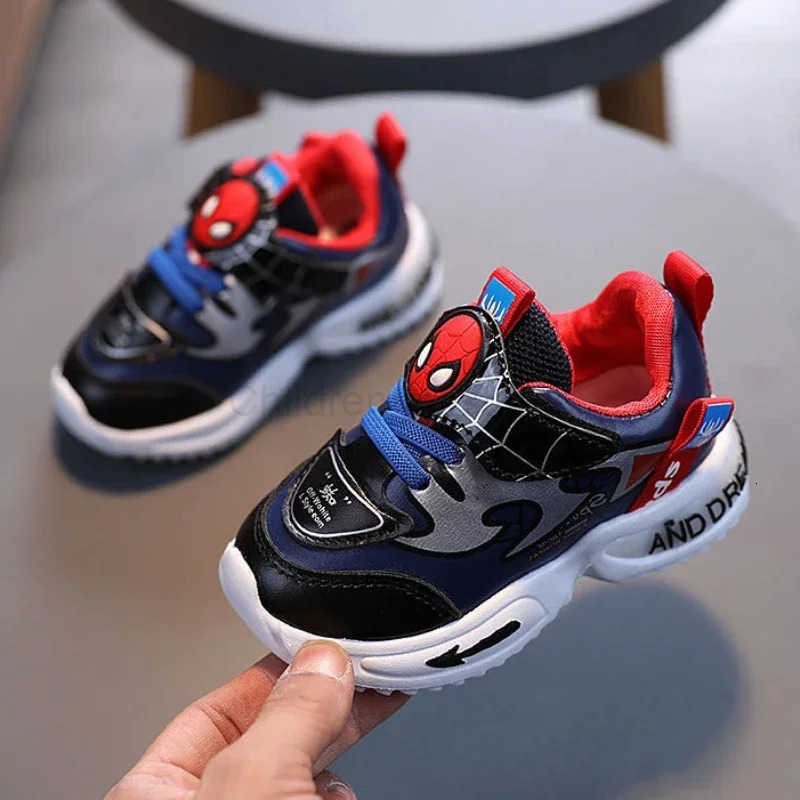 Disney 2024 New Arrival Children Casual Shoes Fashion Cartoon Spiderman Boys Sneakers Kids Outdoor Shoes Sport Shoes for 16Y H251022