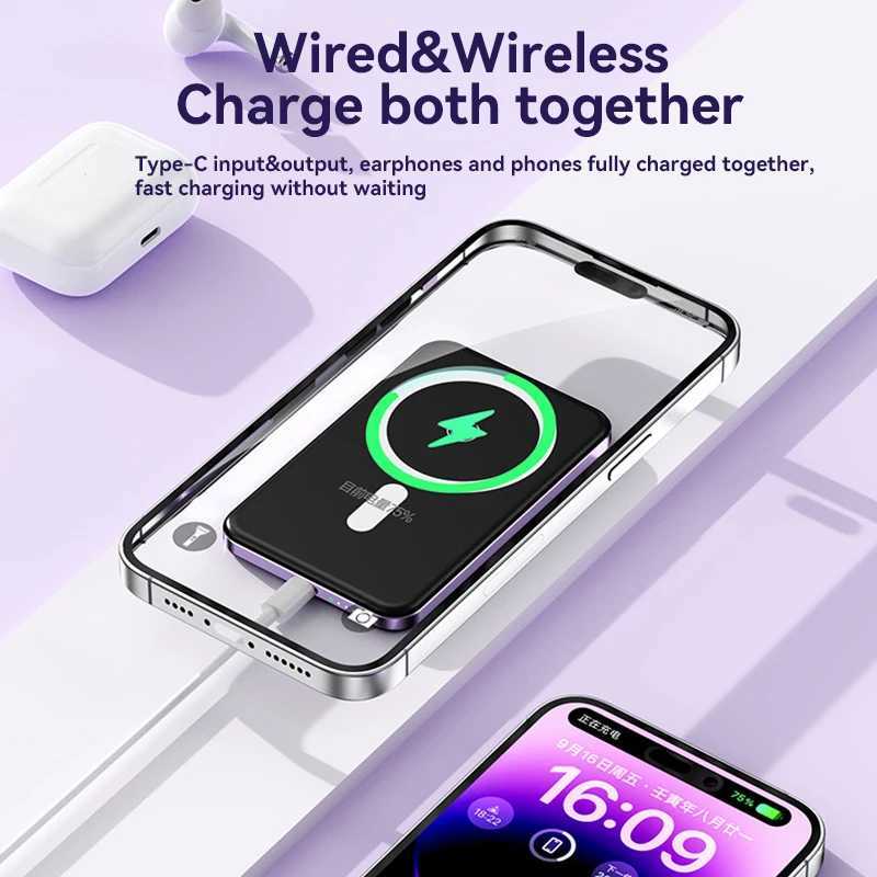 50000mAh Wireless Power Bank UltraThin Magnetic Portable Charger 225W PD Super Fast Charging for iPhone J251114