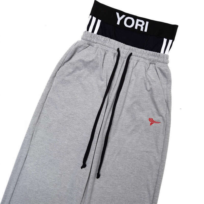American Street Style Double Casual for Men and Women Y2K Harajuku Straight Pants High Waist Hip Hop Sweatpants