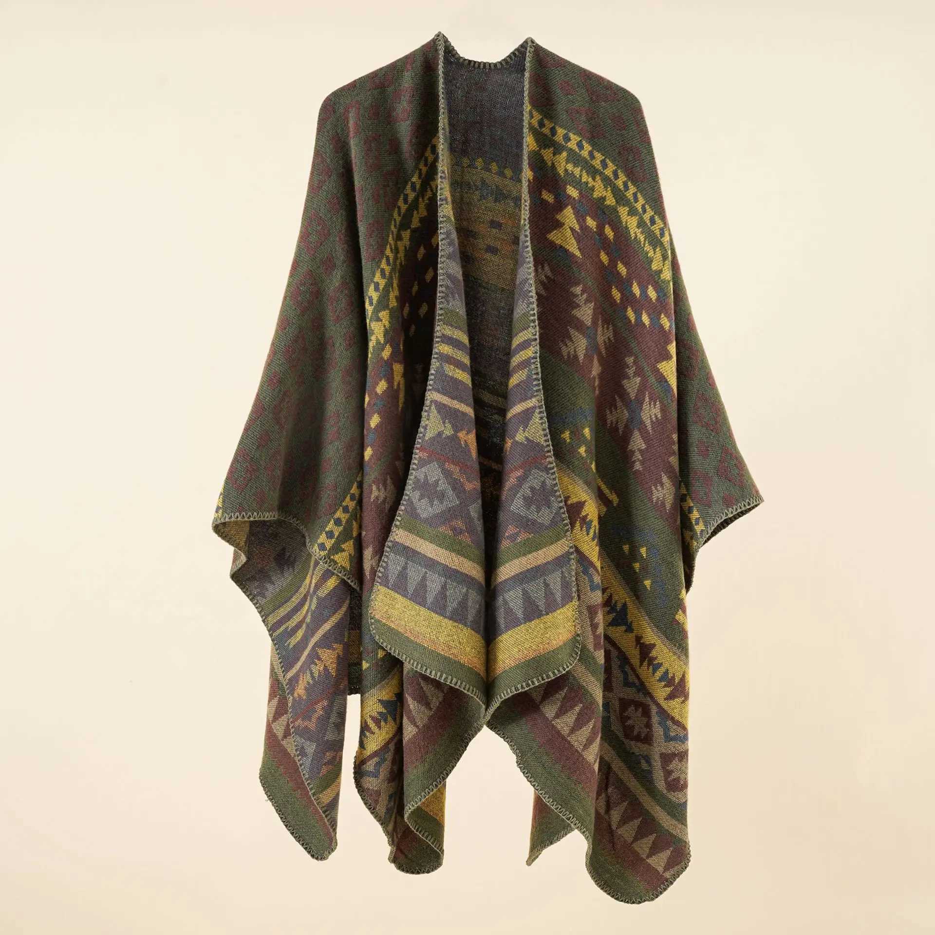 Women Luxury Imitation Cashmere Ponchos CAPas Mujer Scarf Winter ShAWl Scarve WrAP Chales Femme Thick Blanket Stole J251129