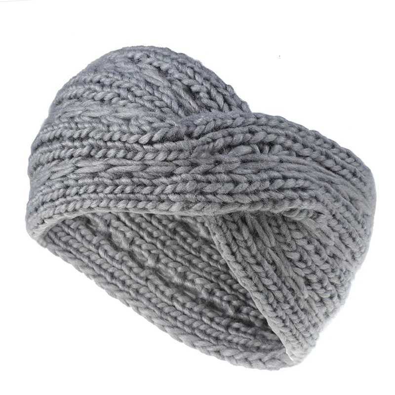 Winter Warmer Ear Knitted Headband Turban For Women Crochet Bow Wide Stretch Solid Hairband Quality Headwrap Hair Accessories V251022