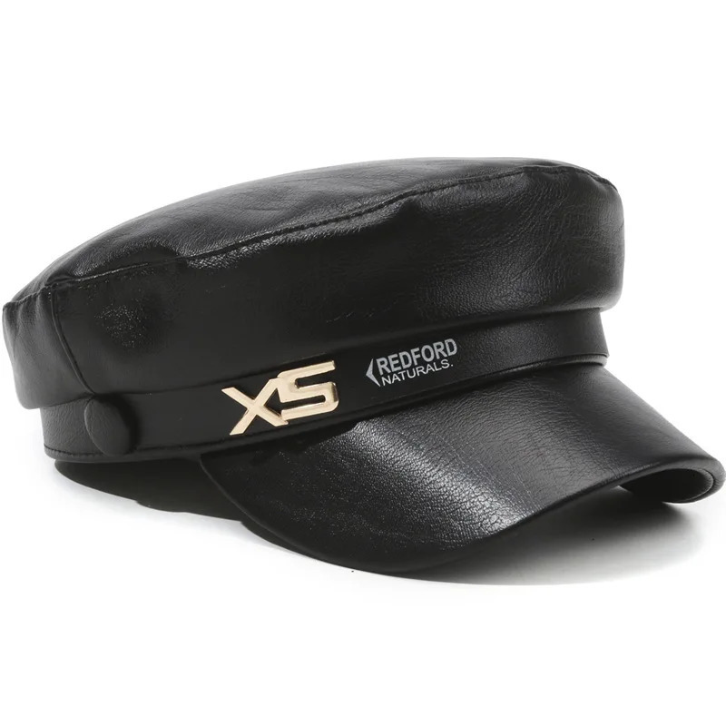 Spring and Autumn Versatile Beret Retro Flat Top Visor Small Face Black Painter Hat Fashion Classic Adjustable 251008