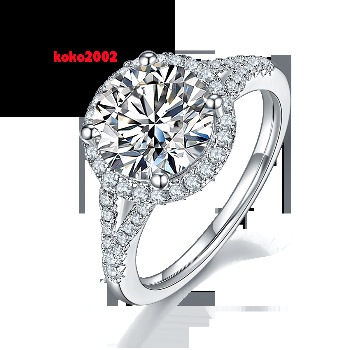 Jewelry Plated Ring for Women Wedding Bands Engagement Rings Gold Moissanite D VVS 925 Sterling Silver New Arrival 3 Ct 18K M16E